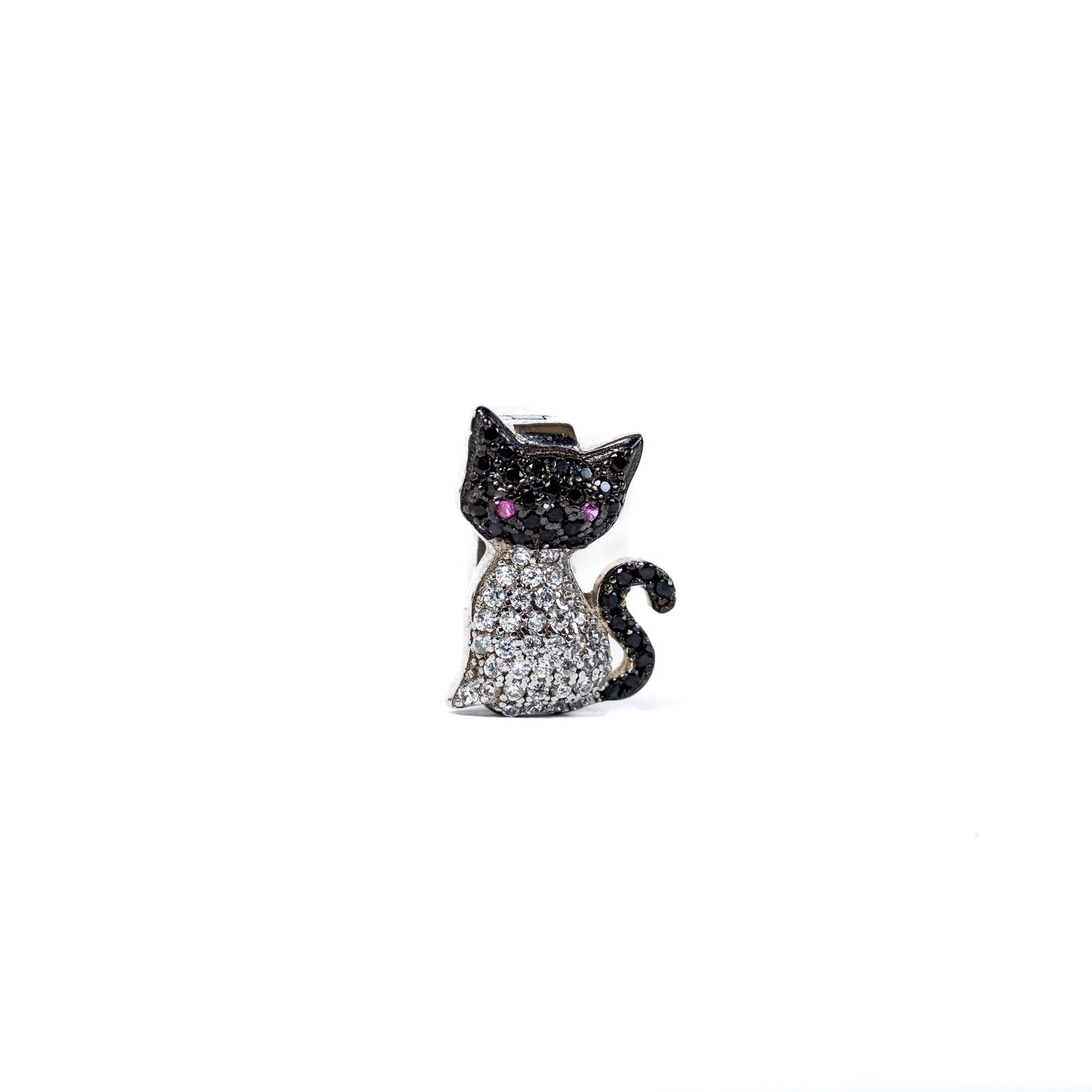 Gato negro con plata
