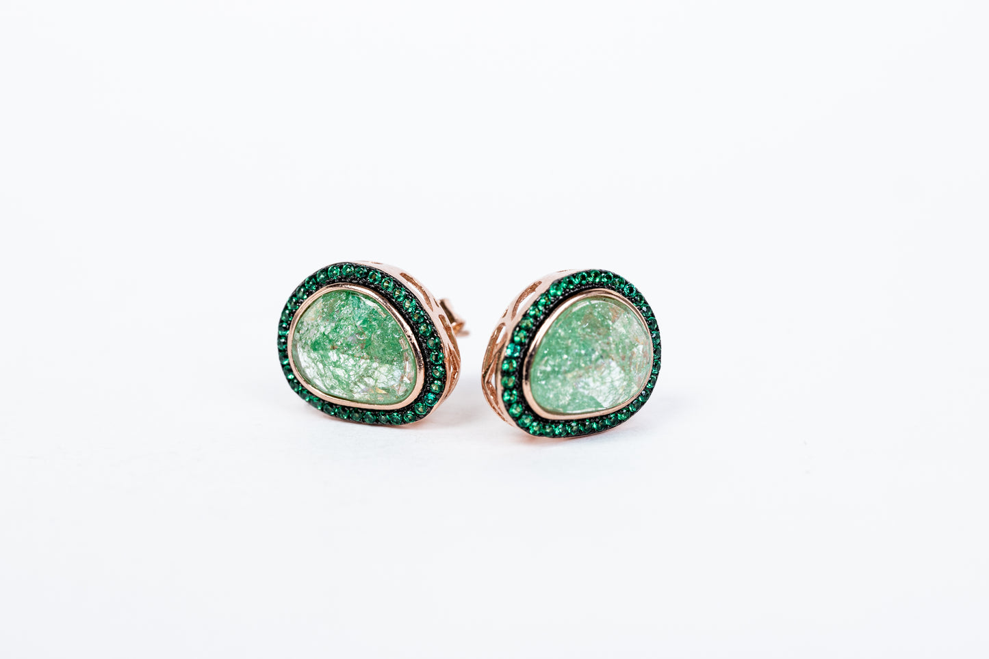 Aretes turquesa con verde