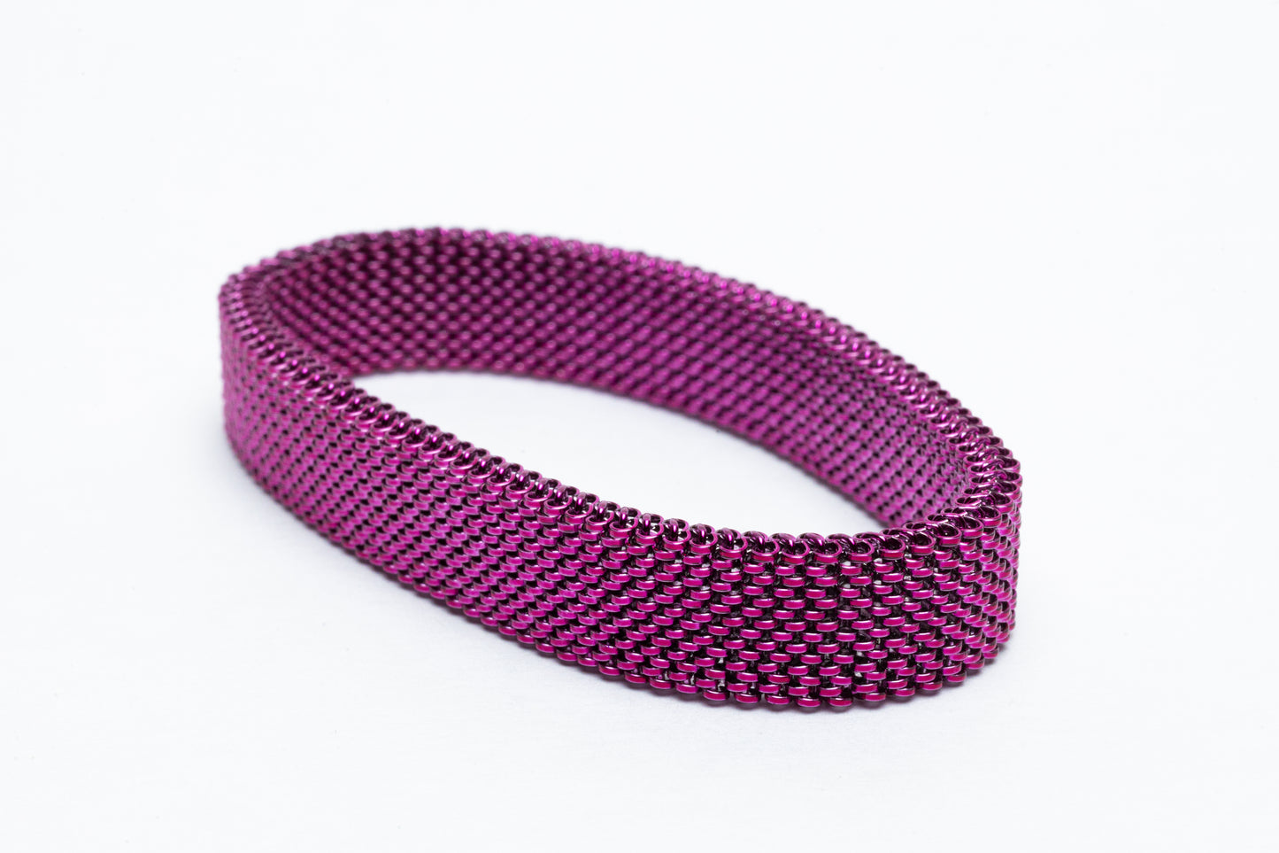 Pulsera elástica metal morado