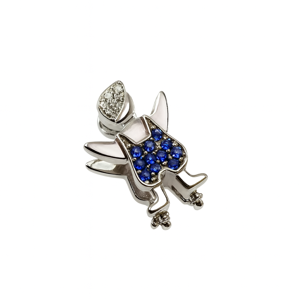 Charm niño plata con azul