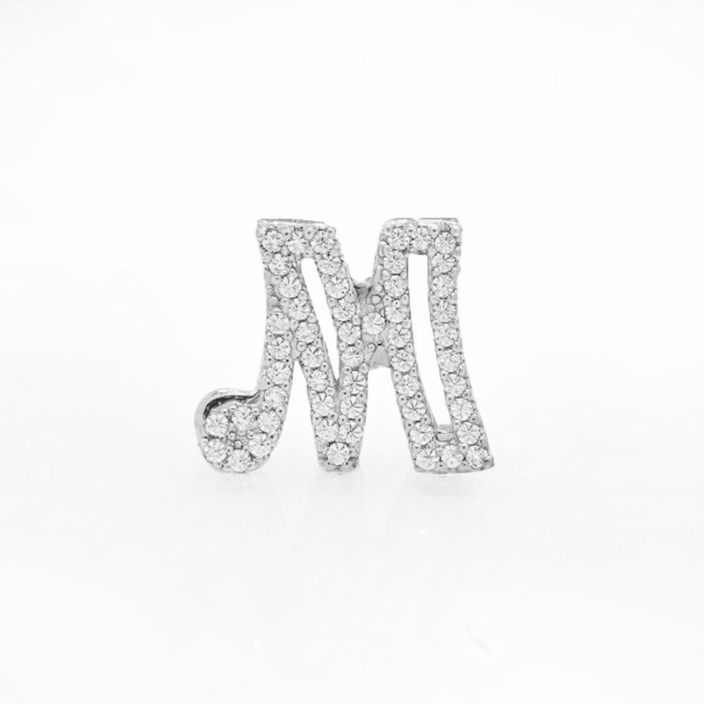 Inicial M plateada