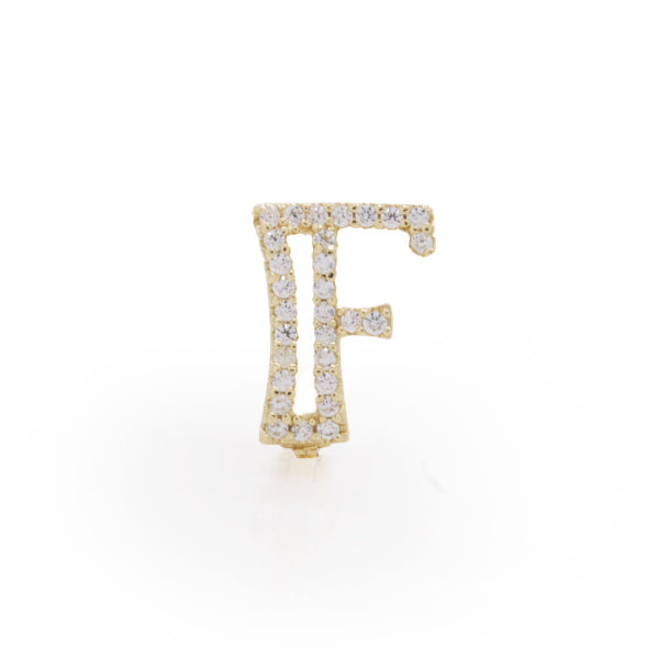 Inicial F dorado