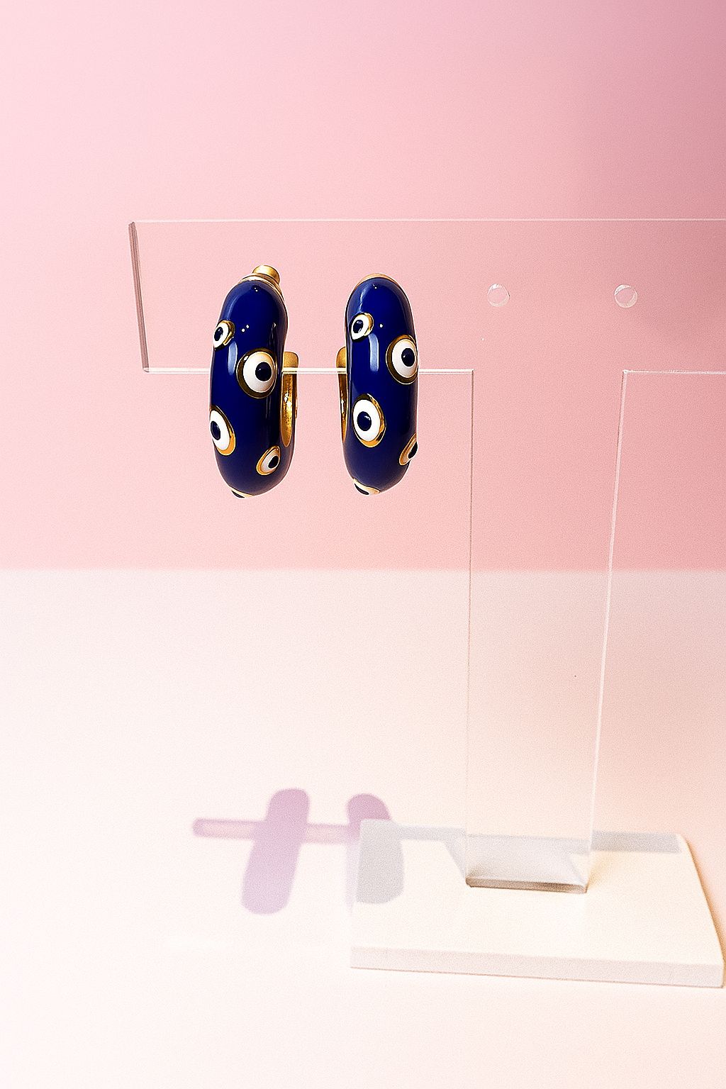 Arracadas Azul marino con ojitos turco