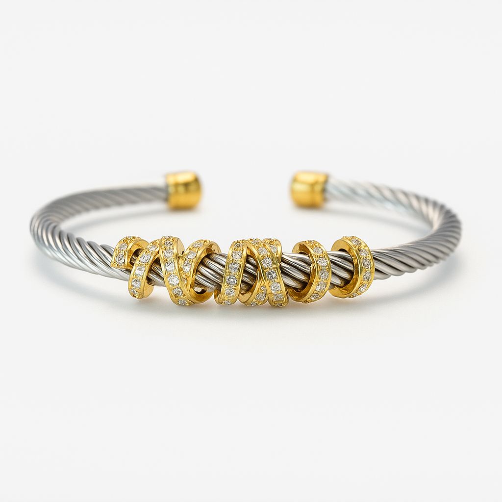 Pulsera espiral dorado