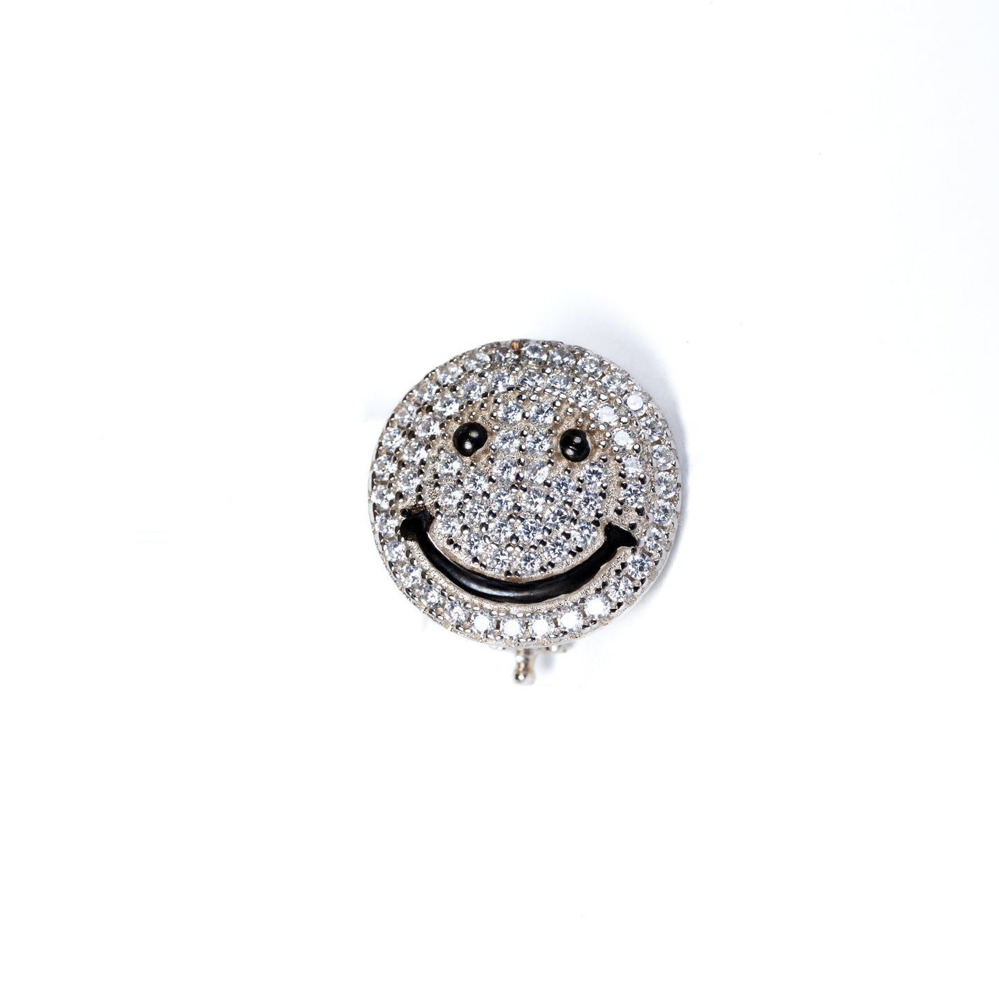 Happy face plateada