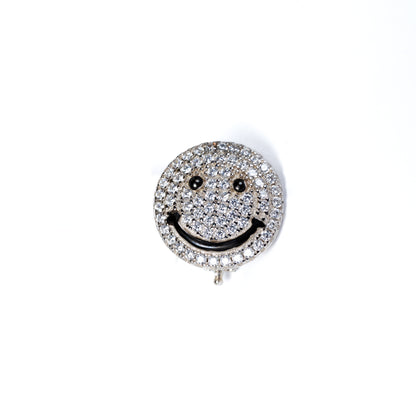 Happy face plateada