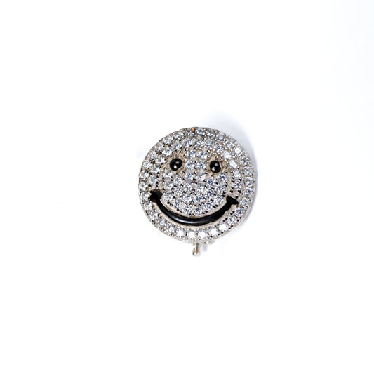 Happy face plateada