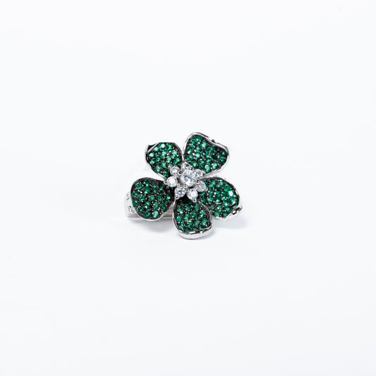 Flor verde 5 pétalos