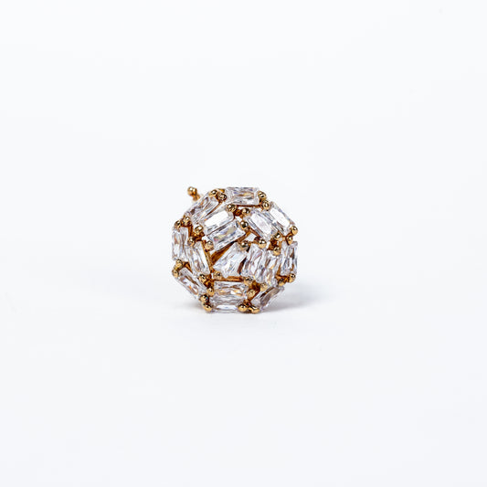 Circulo dorado con cristal