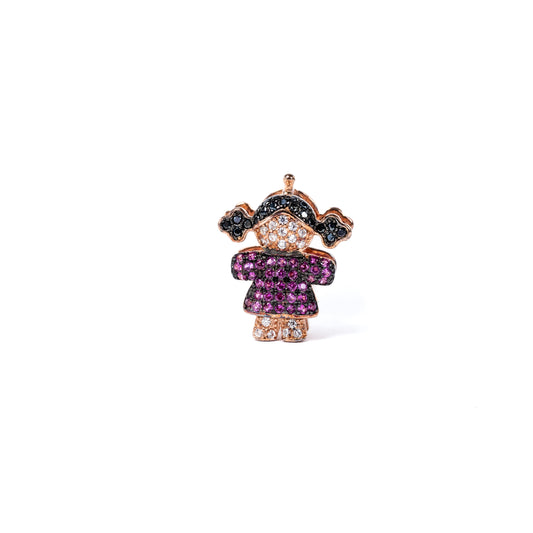 Charm niña guinda bicel rose gold