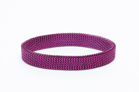 Pulsera elástica metal morado