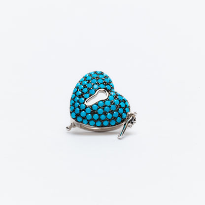 Corazón con llave bicel dorado