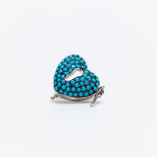 Corazón con llave bicel dorado