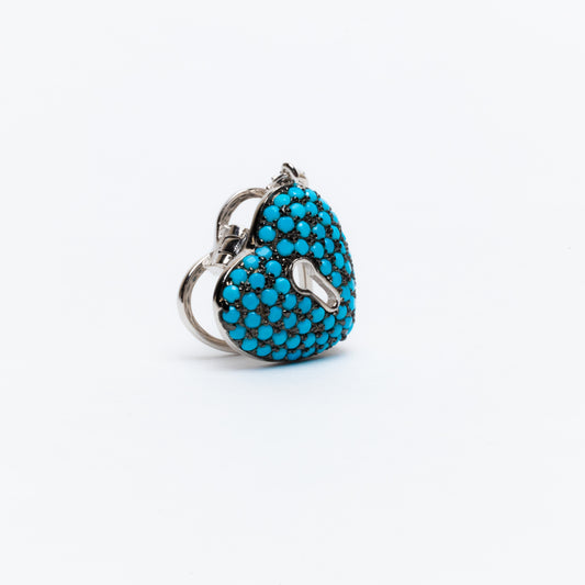 Corazón con llave bicel dorado
