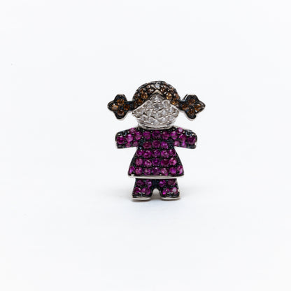 Niña vestido magenta