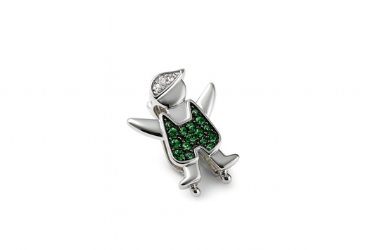 Charm niño plata con verde