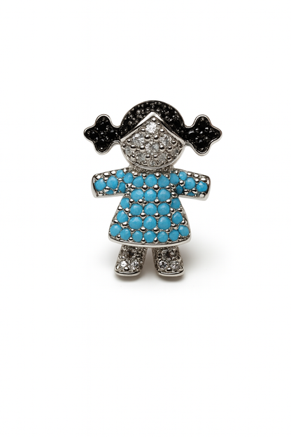 Charm niña  vestido azul