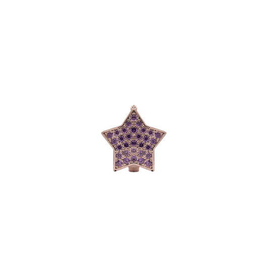 Estrella oro rosa con lila