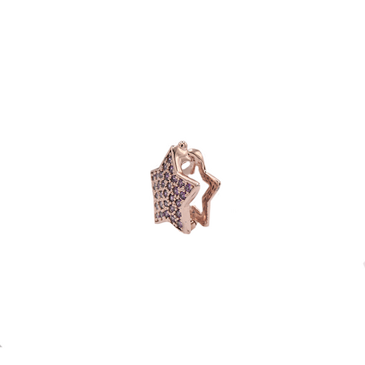 Estrella oro rosa con lila