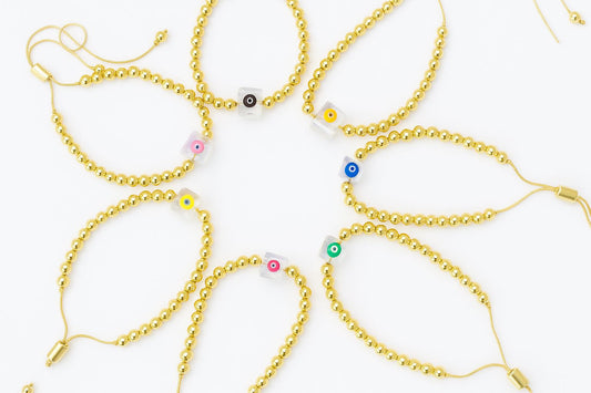 Pulsera ajustable con ojito turco para protección