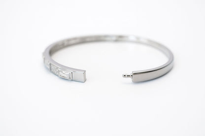 Pulsera de acero inoxidable con cristal y zirconias