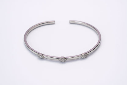 Pulsera de acero inoxidable con evil eye y zirconias