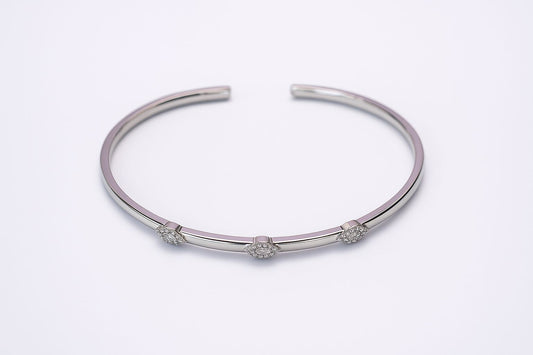 Pulsera de acero inoxidable con evil eye y zirconias