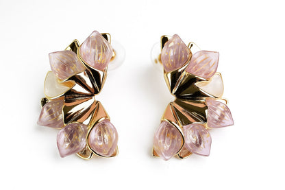 Aretes media flor grandes