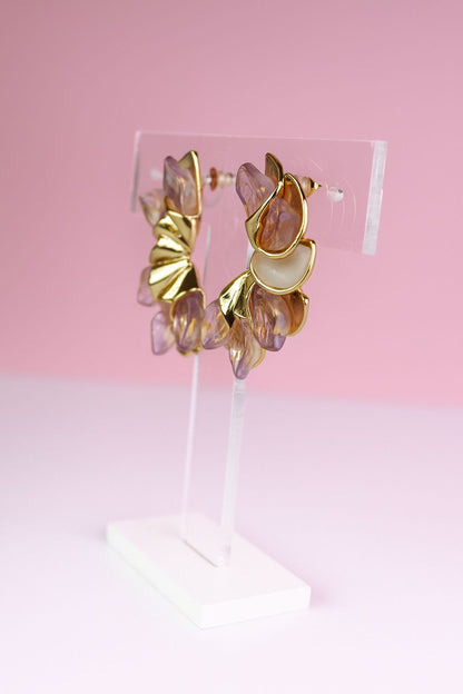 Aretes media flor grandes