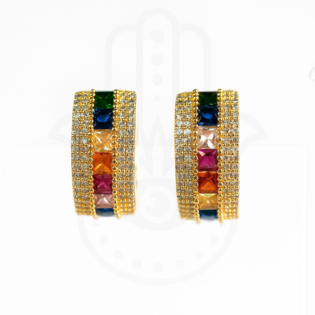 Arracadas doradas de colores