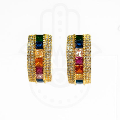 Arracadas doradas de colores