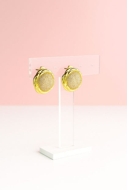 Aretes circulo dorado con zirconias