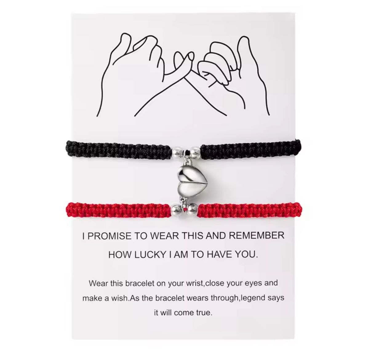 Pulsera con corazón magnético