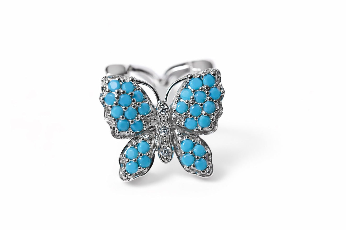 Mariposa azul turquesa